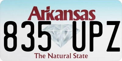 AR license plate 835UPZ