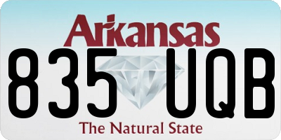 AR license plate 835UQB