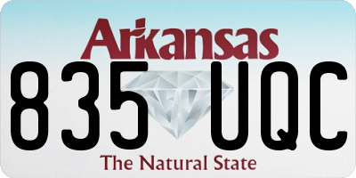 AR license plate 835UQC