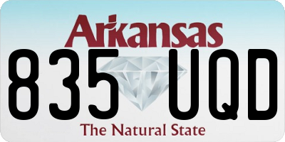 AR license plate 835UQD