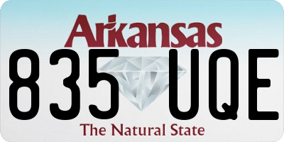 AR license plate 835UQE
