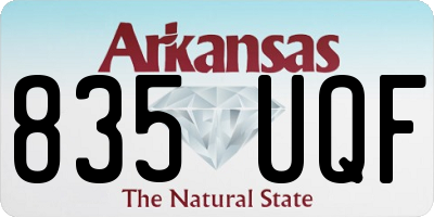 AR license plate 835UQF