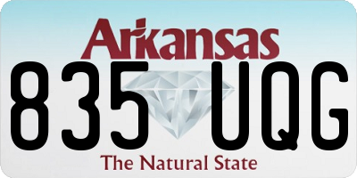 AR license plate 835UQG