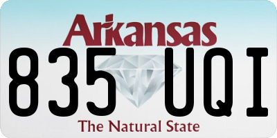 AR license plate 835UQI