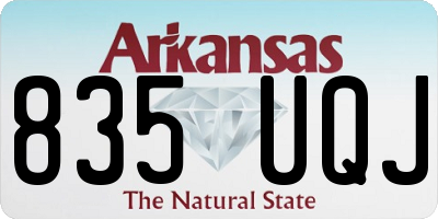 AR license plate 835UQJ