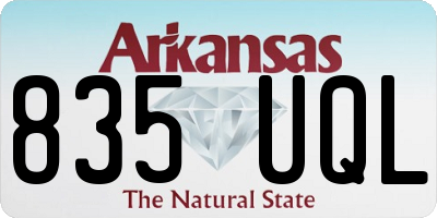 AR license plate 835UQL