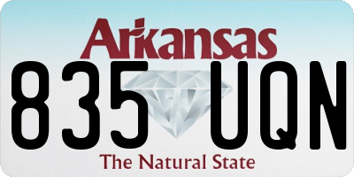 AR license plate 835UQN