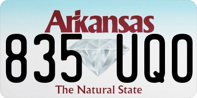 AR license plate 835UQO