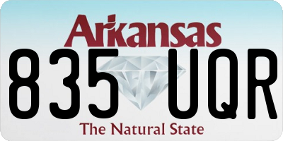 AR license plate 835UQR
