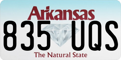 AR license plate 835UQS