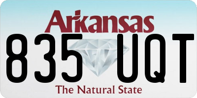 AR license plate 835UQT