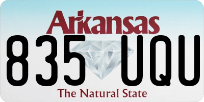 AR license plate 835UQU
