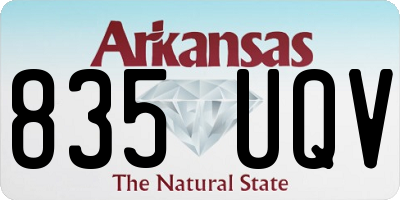 AR license plate 835UQV