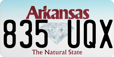 AR license plate 835UQX