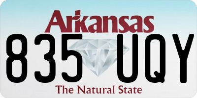 AR license plate 835UQY