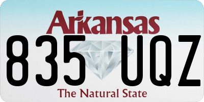 AR license plate 835UQZ