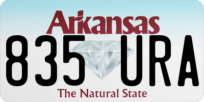 AR license plate 835URA