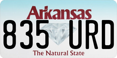 AR license plate 835URD
