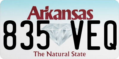 AR license plate 835VEQ