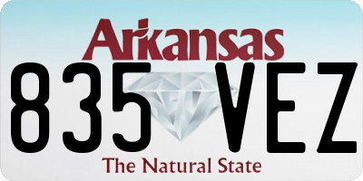AR license plate 835VEZ