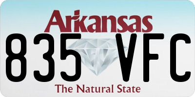 AR license plate 835VFC