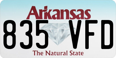 AR license plate 835VFD