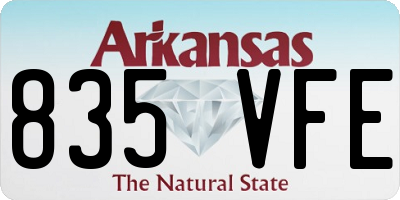 AR license plate 835VFE