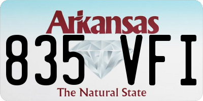 AR license plate 835VFI