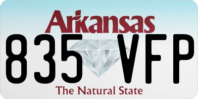 AR license plate 835VFP