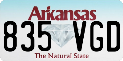 AR license plate 835VGD