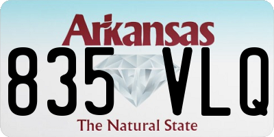 AR license plate 835VLQ