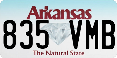 AR license plate 835VMB