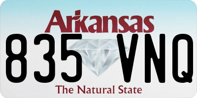 AR license plate 835VNQ