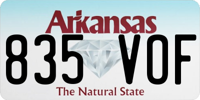 AR license plate 835VOF