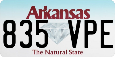 AR license plate 835VPE