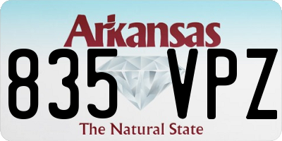 AR license plate 835VPZ