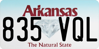 AR license plate 835VQL