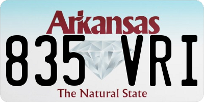 AR license plate 835VRI