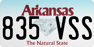 AR license plate 835VSS