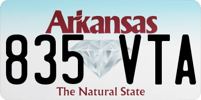 AR license plate 835VTA