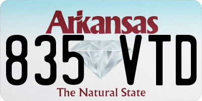 AR license plate 835VTD