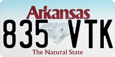 AR license plate 835VTK