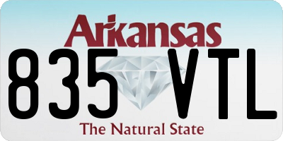 AR license plate 835VTL