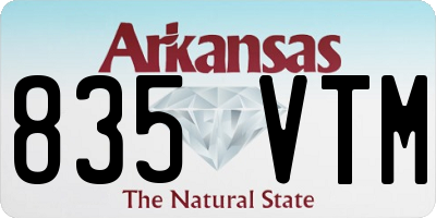 AR license plate 835VTM