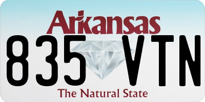 AR license plate 835VTN