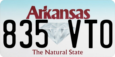 AR license plate 835VTO