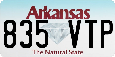 AR license plate 835VTP