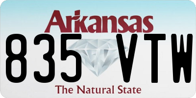 AR license plate 835VTW