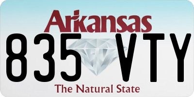 AR license plate 835VTY