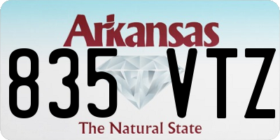 AR license plate 835VTZ